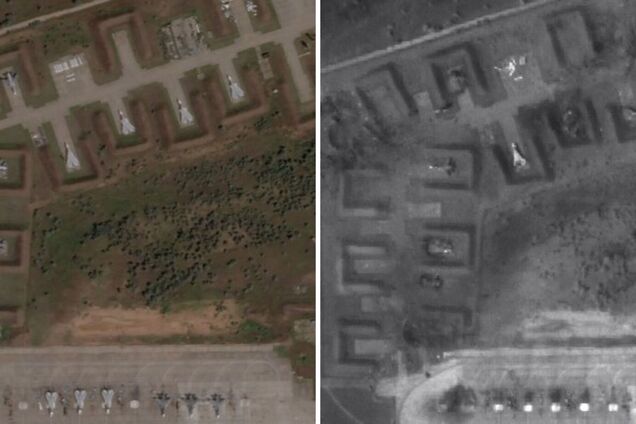 Появились новые спутниковые фото уничтоженного военного аэродрома в Крыму