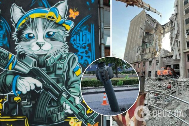 'Киця-захисниця'. В Николаеве, который ежедневно обстреливают оккупанты, появился мурал в поддержку Херсона и Одессы