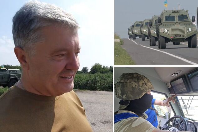 Наші бронемашини вже на фронті, – Порошенко особисто передав італійські MLS SHIELD десантникам 79-ї бригади