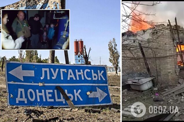 Все селище охоплене вогнем: українські військові показали жахливі кадри евакуації цивільних з Донбасу. Відео