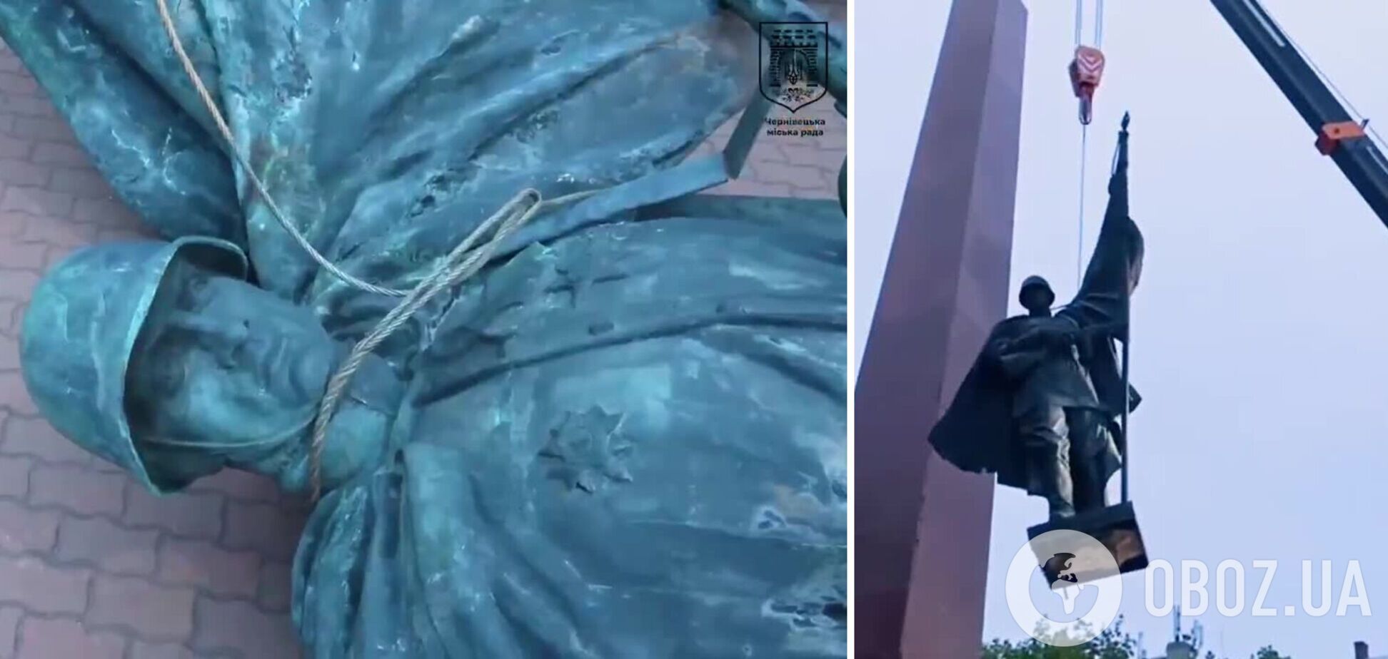 З центру Чернівців демонтували пам'ятник червоноармійцю: впорались за годину. Відео 