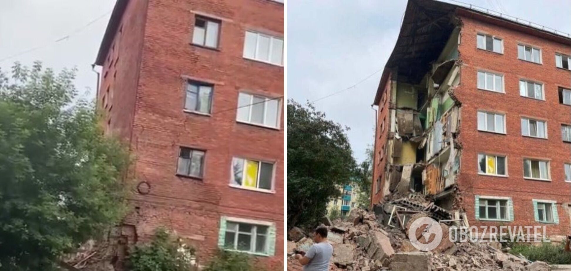 В Омске обрушился дом оккупанта, воюющего в Украине