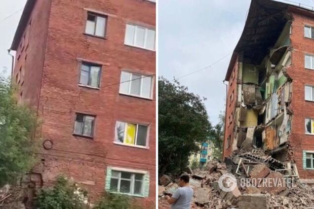 В Омске обрушился дом оккупанта, воюющего в Украине