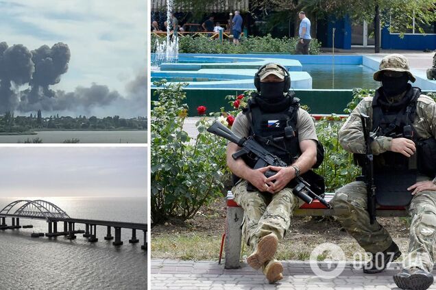 'Розхвалена ППО не спрацювала': окупанти обговорили удар по аеродрому в Криму і злякалися за долю мосту. Відео 