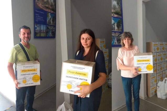 Поддержка мариупольцев в Виннице: Фонд Рината Ахметова отправил 900 наборов со средствами личной гигиены