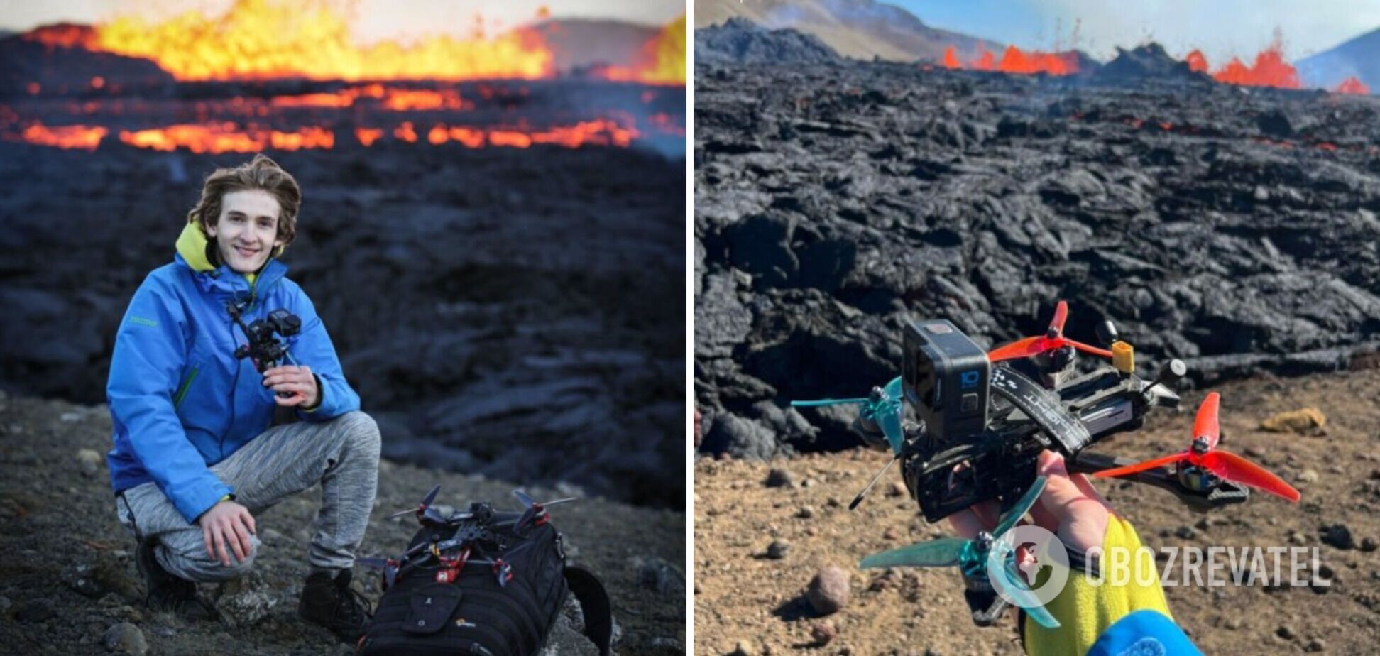 17-летний блогер снял вулкан изнутри с помощью дрона. Видео