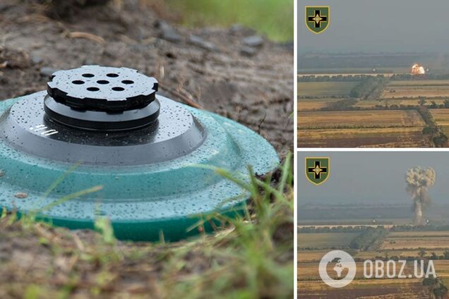 Бронетехника россиян подорвалась на противотанковой мине