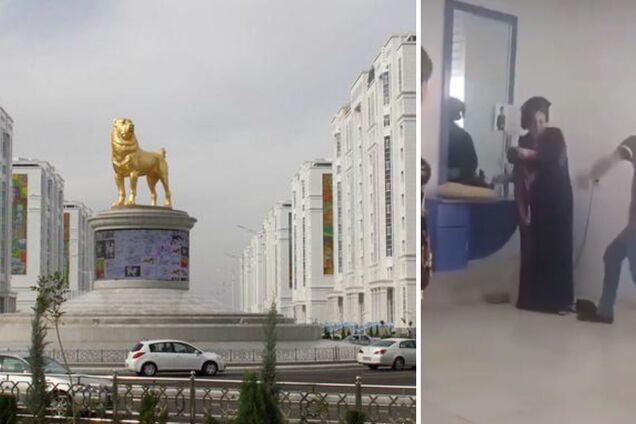 В Туркменистане мужчина жестоко избил жену в салоне красоты: момент попал на видео 18+