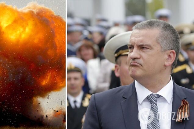 Аксьонов під звуки вибухів записав відео із Азовського і заявив про постраждалих: про причини НП змовчав. Відео