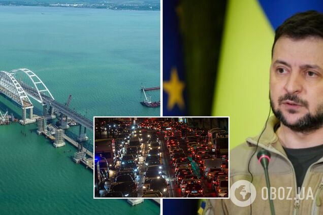 Очереди на выезд по Керченскому мосту свидетельствуют о том, что россияне поняли – в Крыму им не место, – Зеленский