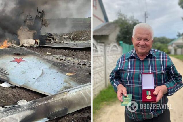 Український пенсіонер розповів, як за допомогою рушниці збив ворожий Су-34: за це його нагородили. Відео 