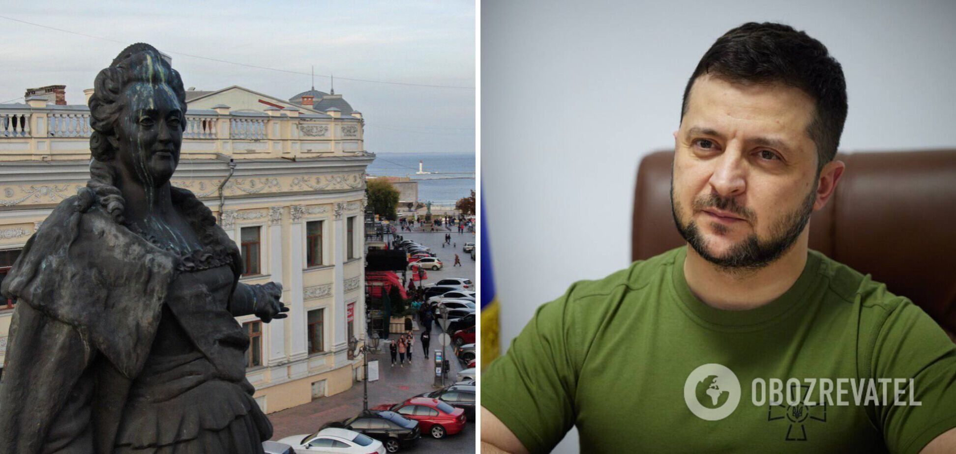 Зеленский ответил на петицию о сносе памятника Екатерине II в Одессе