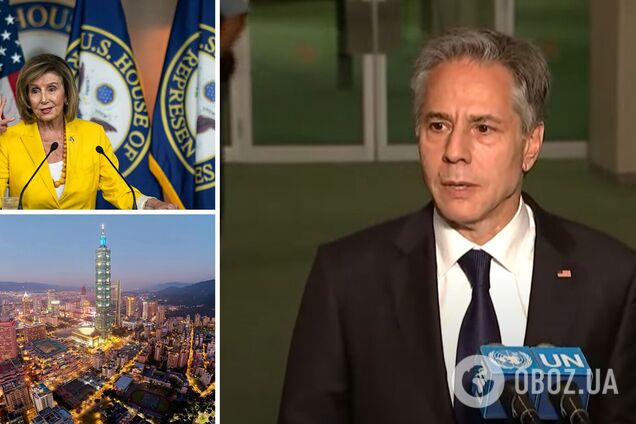 Блінкен про можливий візит Пелосі на Тайвань: очікуємо, що Китай діятиме розумно