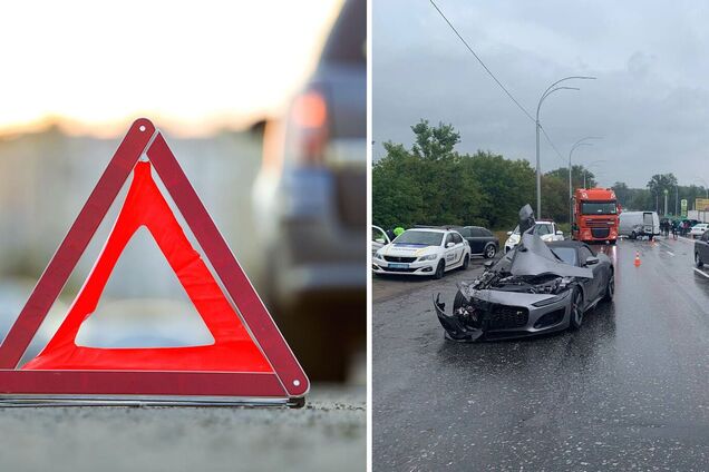 На месте аварии образовалась пробка