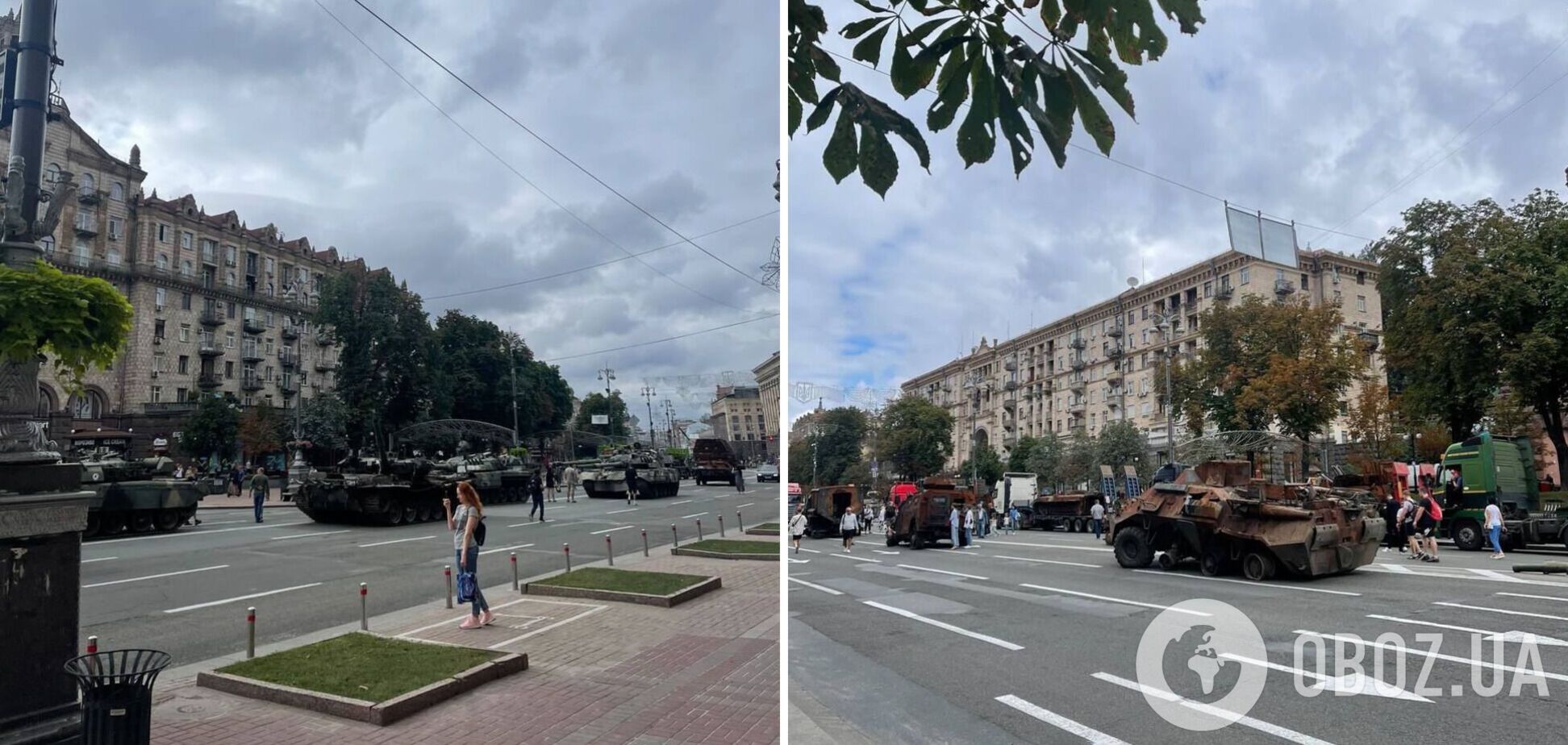 В Киеве на Крещатике устроили 'парад' разбитой техники российских оккупантов. Фото и видео