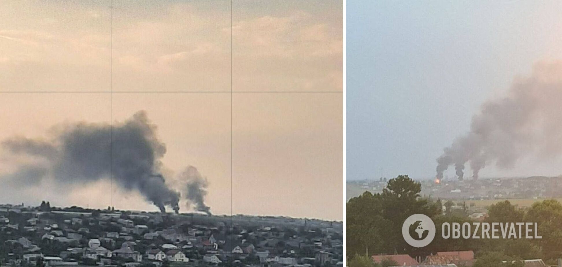 В Чорнобаївці 'бавовна': після вибухів в небо піднявся чорний дим, окупанти заявили про роботу ППО. Фото і відео