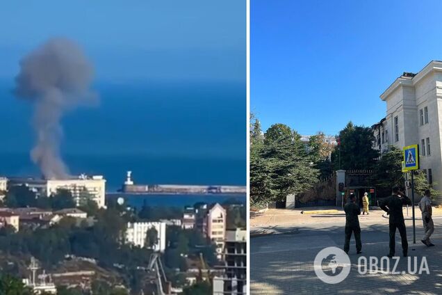 Штаб Черноморского флота РФ в Севастополе атаковал беспилотник: здание оцепила 'полиция'. Фото и видео