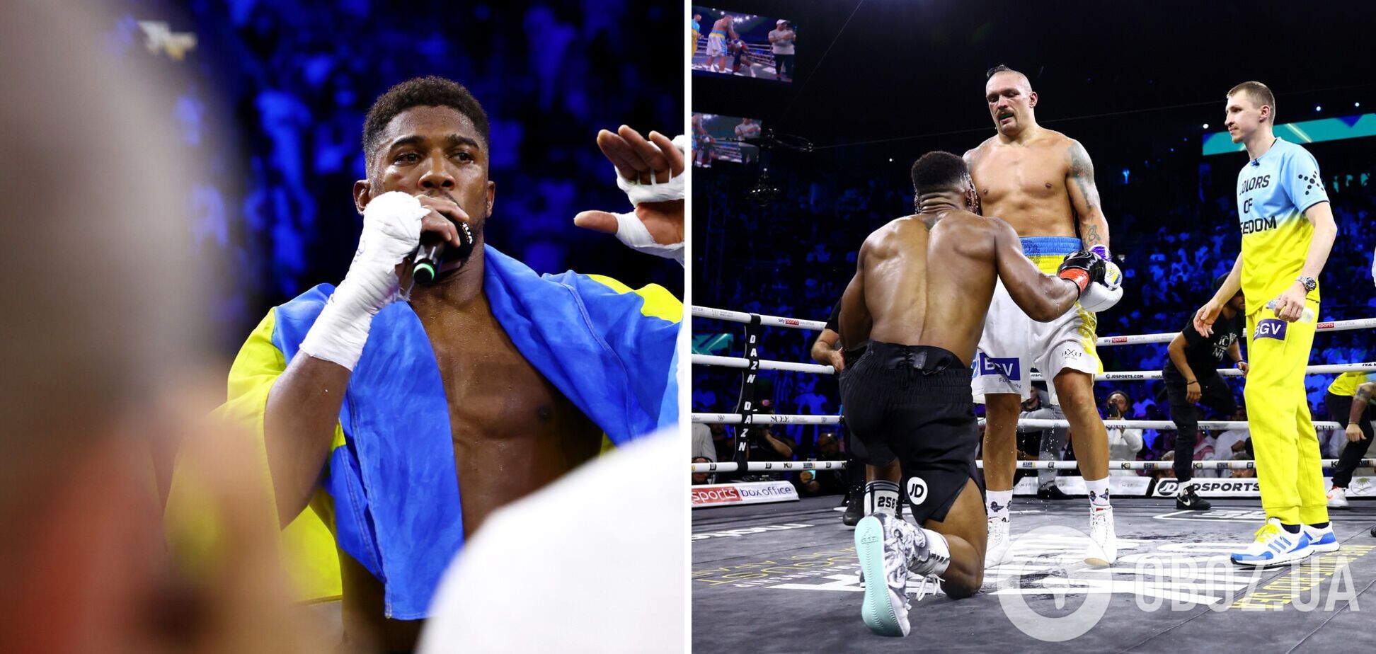 'Это некрасиво': Джошуа взял флаг Украины после поражения от Усика