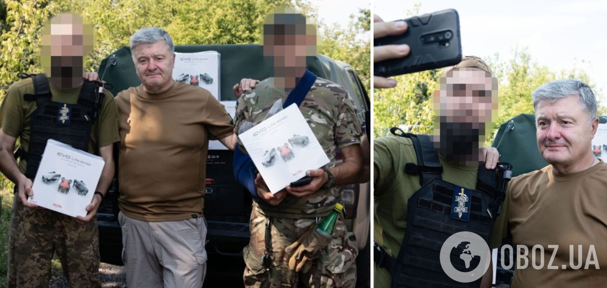 'Большая часть нашей команды служит': Порошенко передал дроны военным на Авдеевском направлении. Фото