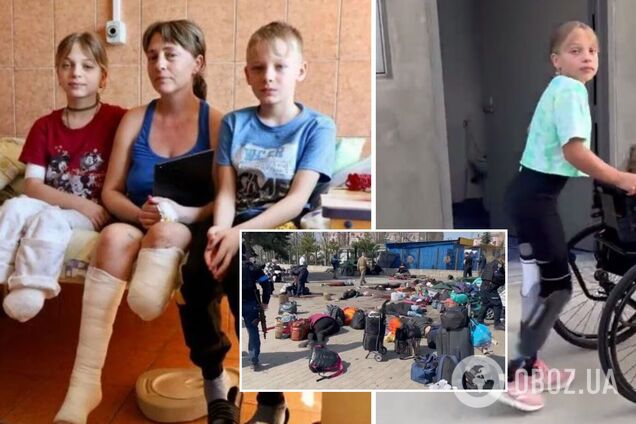 Дівчинка, яка втратила ноги на вокзалі у Краматорську, знову може ходити