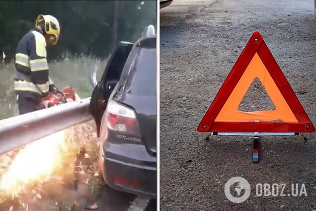 Пасажирку затиснуло в машині