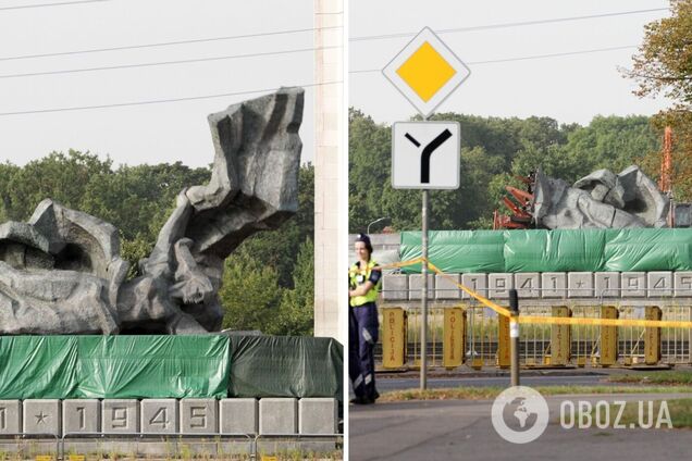В Латвии в День Независимости Украины снесли часть мемориала российским оккупантам. Фото и видео