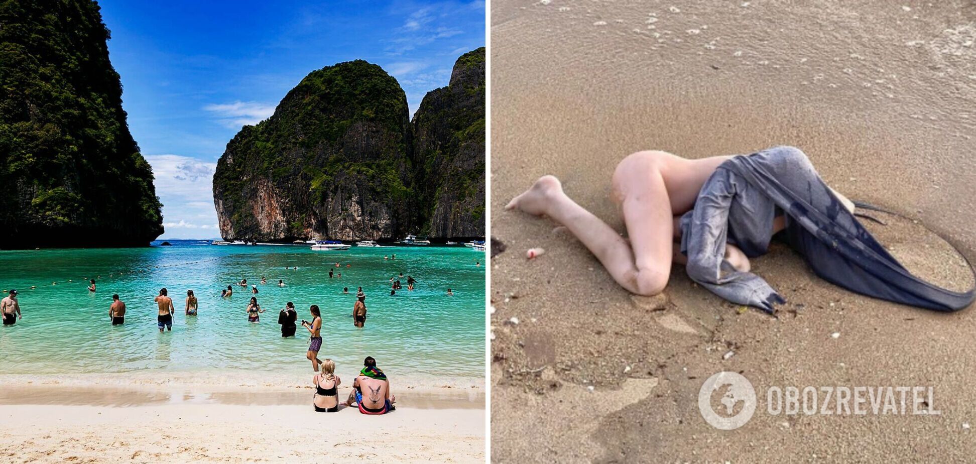 Секс-кукла наделала шума на пляже в Таиланде: отдыхающие восприняли ее за труп женщины. Фото