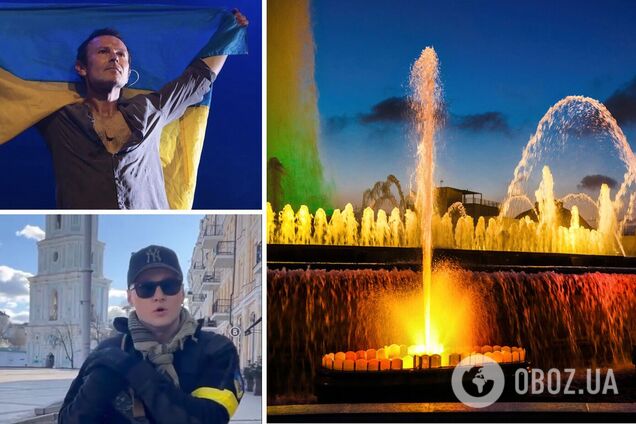 В Барселоне в День Независимости Украины фонтаны 'пели' 'Червону калину' и песни 'Океана Эльзы'. Видео