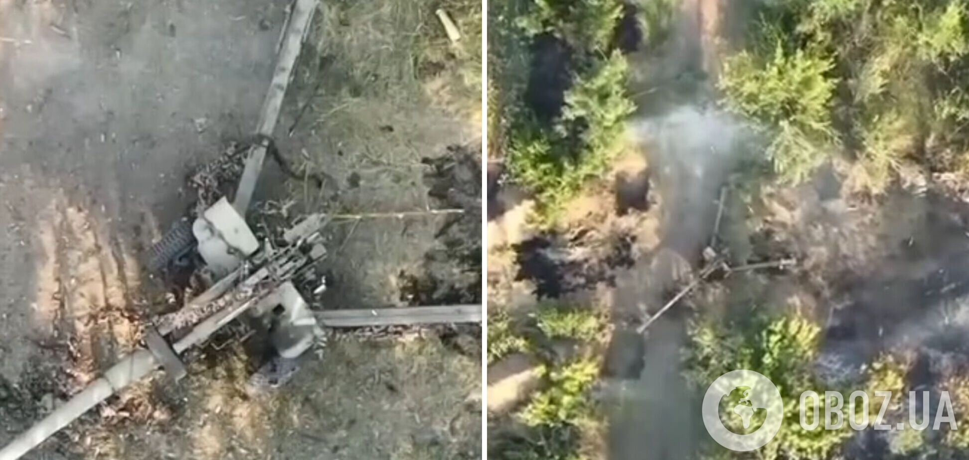 Українські танкісти точними ударами перетворили артилерійські установки РФ на брухт. Відео 