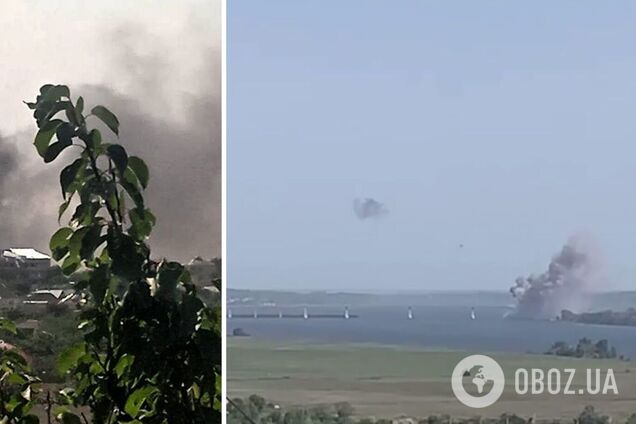 На Антоновском мосту в Херсоне 'бавовна', а в Чернобаевке детонирует боекомплект. Видео