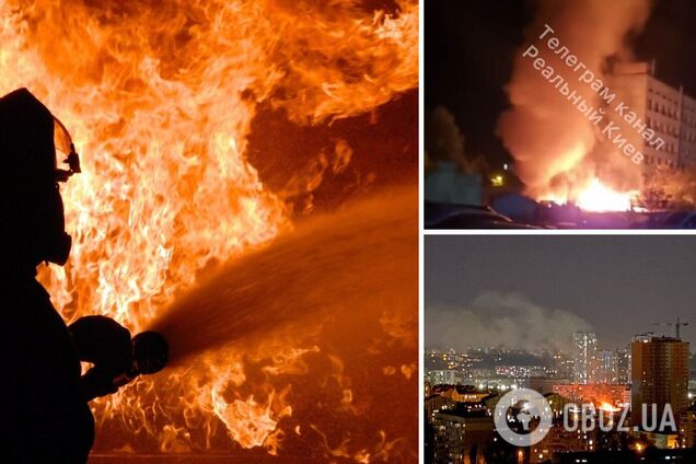 В Киеве вспыхнул масштабный пожар возле 'Комфорт Тауна'. Фото и видео