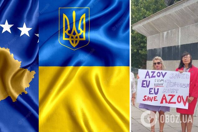 В Косово прошел митинг в поддержку защитников Мариуполя: участники просили Евросоюз спасти пленных героев