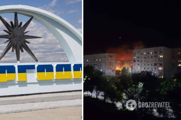 Окупанти обстріляли житлові квартали Енергодара, в одному з будинків почалася пожежа. Фото і відео