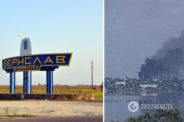 В окупованому Бериславі на Херсонщині 'бавовна': палає машзавод. Фото