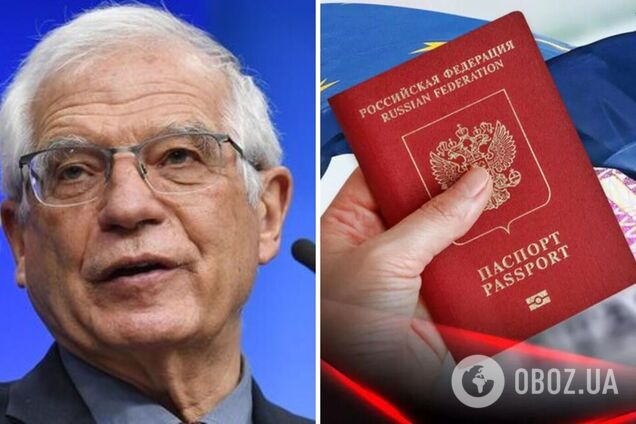 Боррель заявив, що наявність візи не гарантуватиме громадянам РФ в'їзд до ЄС