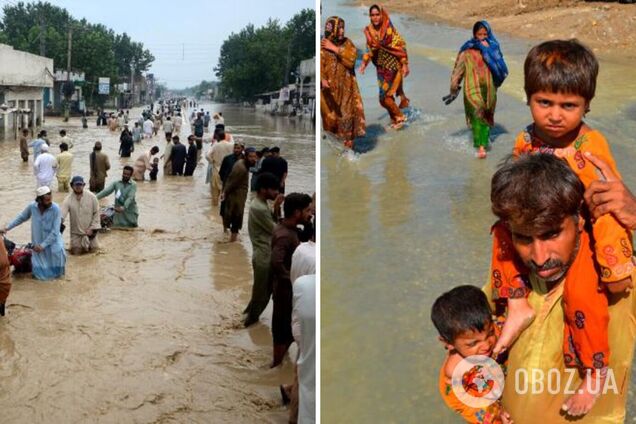 Жертвами масштабного наводнения в Пакистане уже стали более тысячи человек, из них почти 350 – дети