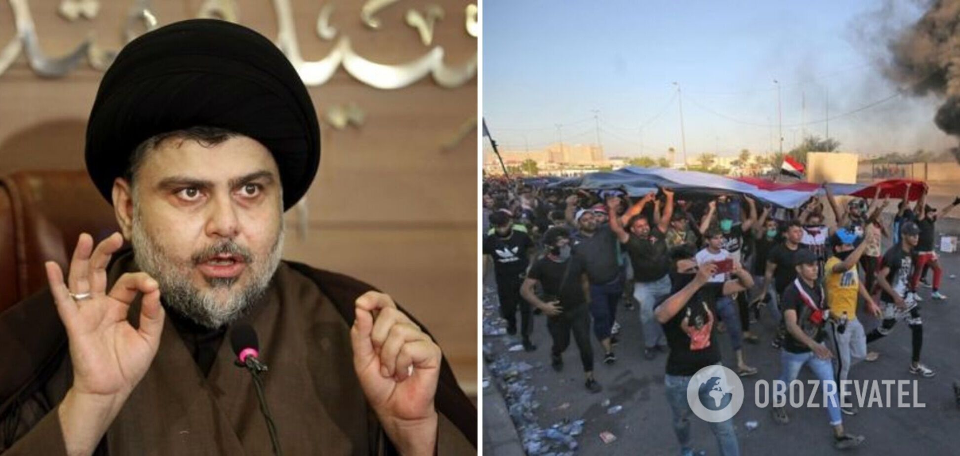 У Багдаді шанувальники лідера шиїтів Садра пішли на штурм президентського палацу після захоплення будівлі уряду. Відео