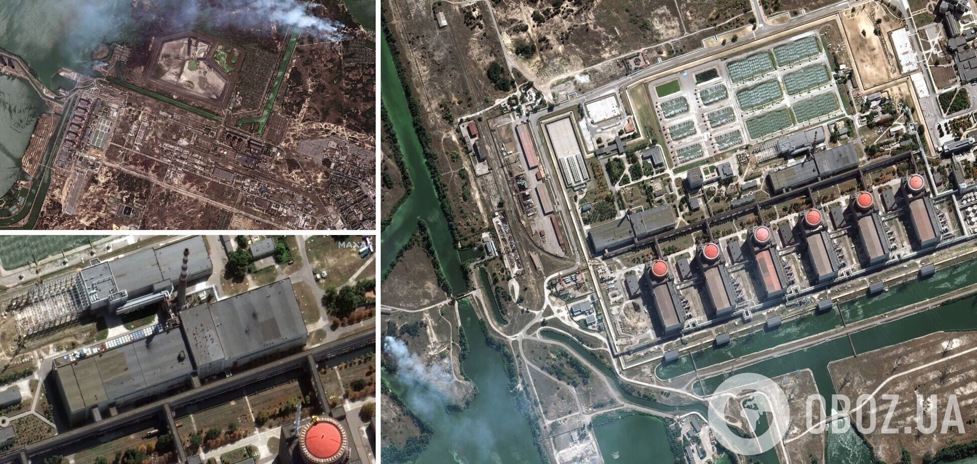 Супутникові фото зафіксували удари РФ по ЗАЕС:  на даху спецкорпусу станції видно наслідки прильотів