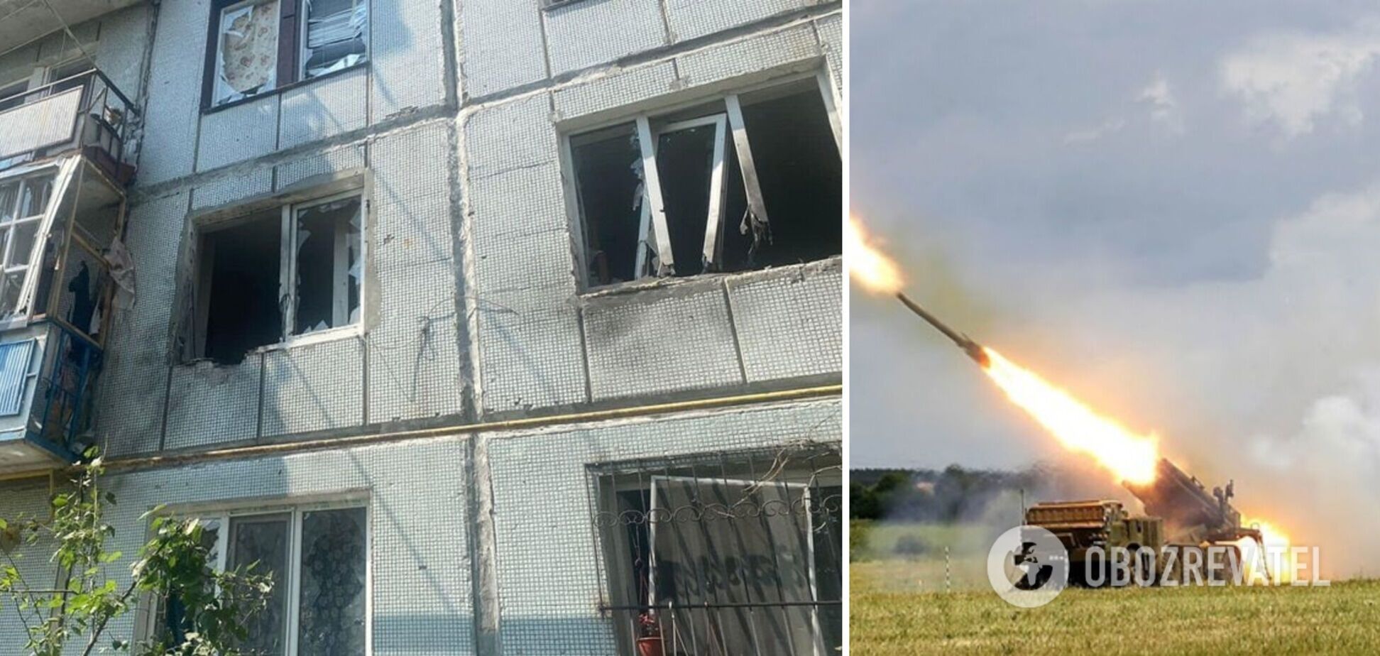 Войска РФ ударили по Чугуеву из РСЗО и попали в пятиэтажку: один человек погиб, двое получили ранения. Фото