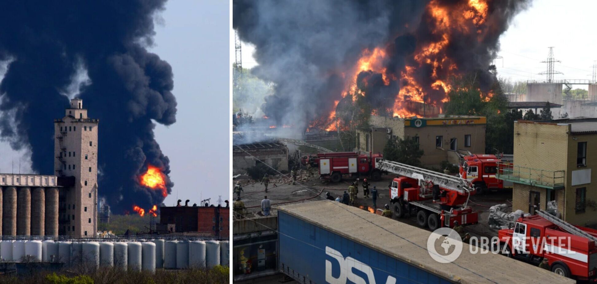 В окупованій Макіївці після 'хлопків' спалахнула нафтобаза. Фото і відео 