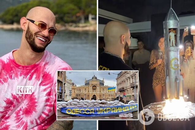 Пока Россия бомбит Украину. Рэпер Джиган из Одессы отпраздновал день рождения с тортом в виде ракеты