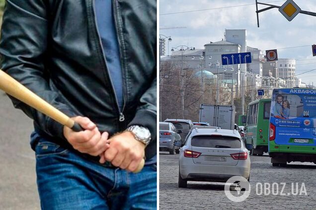 'А как же денацификация, дед?' В России водитель маршрутки с битой погнался за потерявшим ноги в Украине оккупантом. Видео