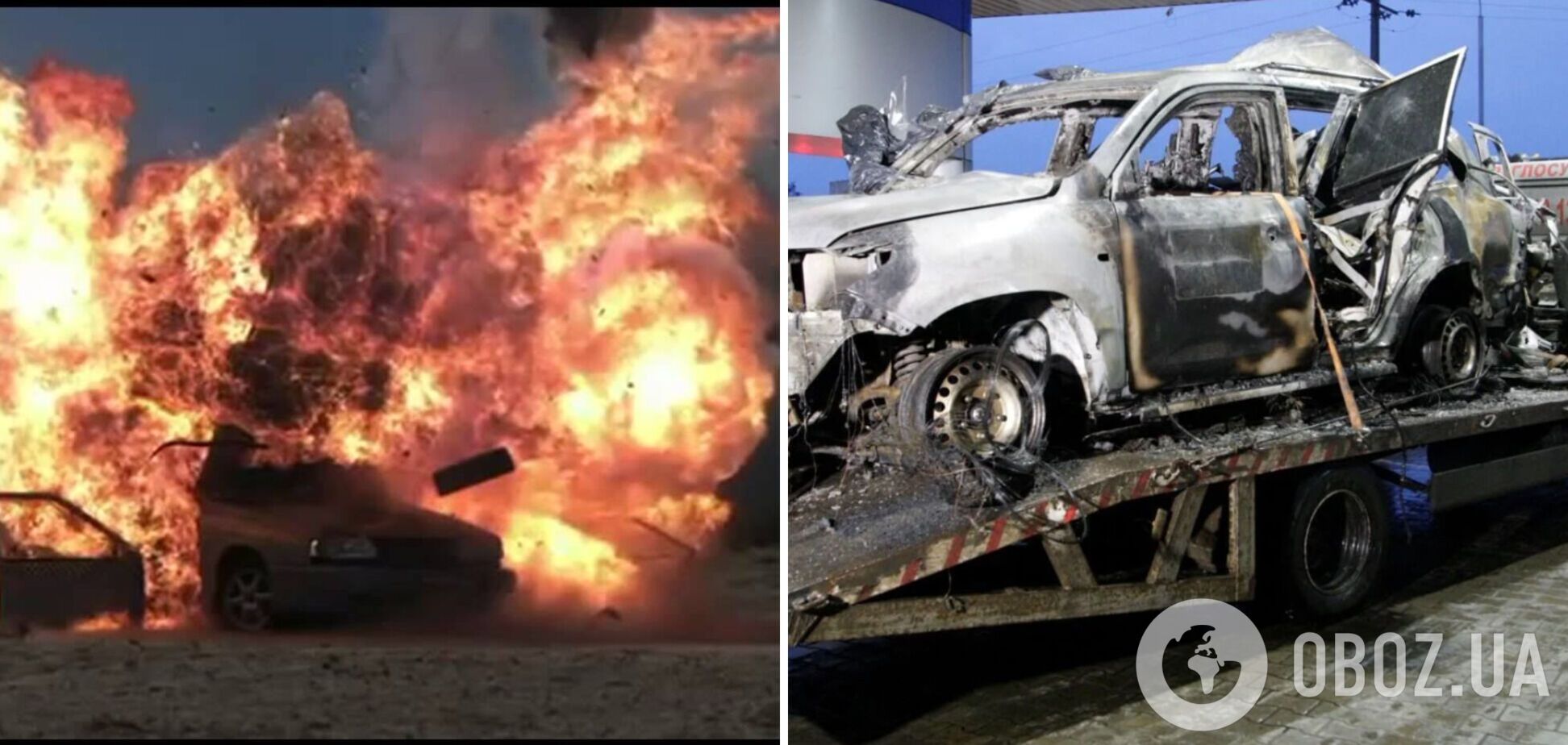В Херсоне взорвали автомобиль россиянина, которого оккупанты назначили 'начальником ГИБДД'