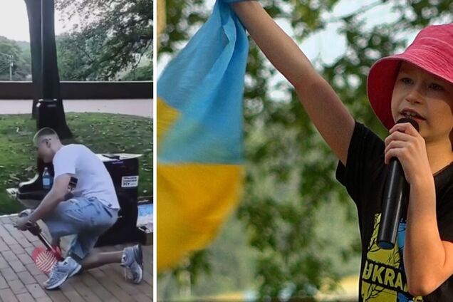 Видео, как защитник Украины на протезе становится на колено и благодарит 8-летнего мальчика, растрогало сеть