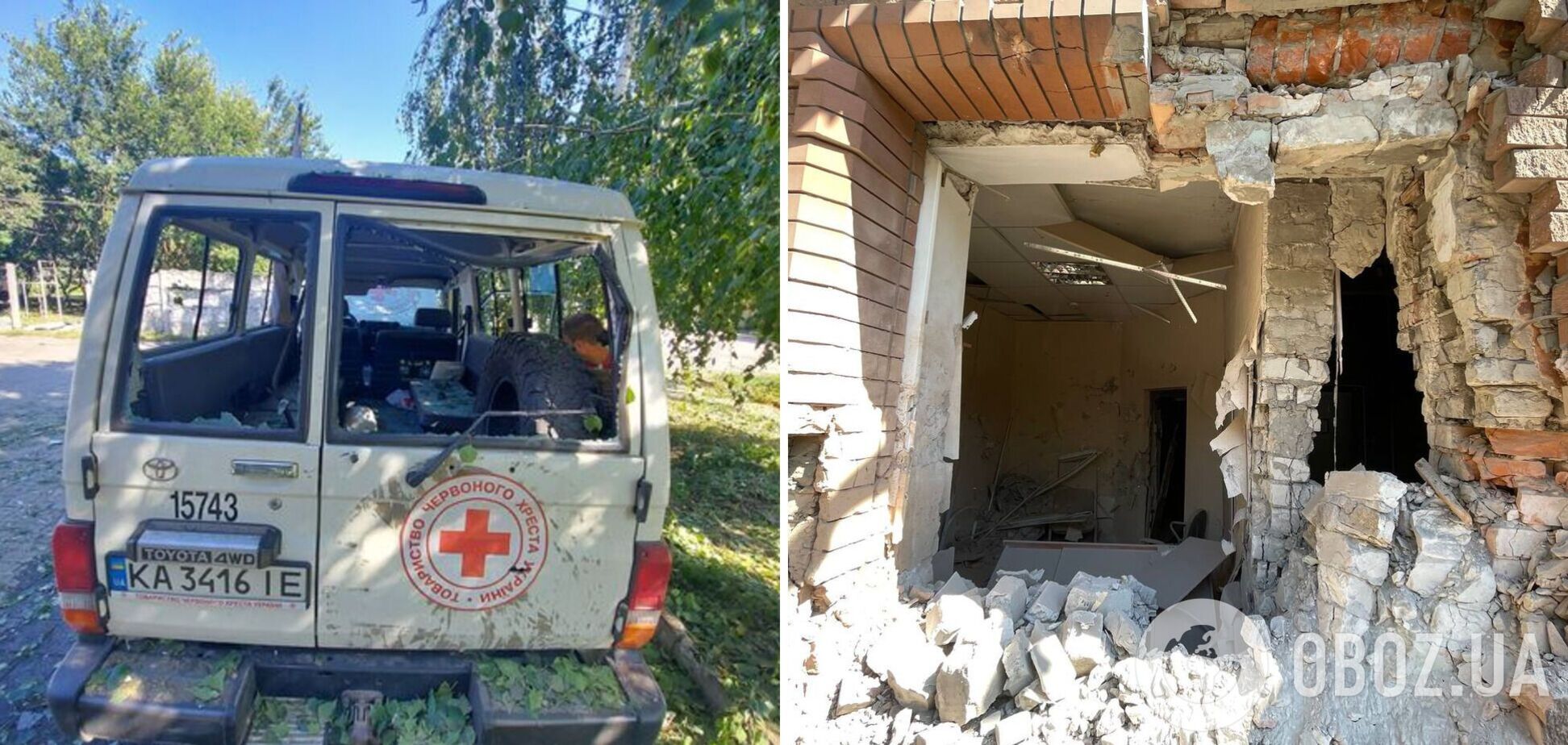 В Славянске разрушили базу Украинского Красного Креста