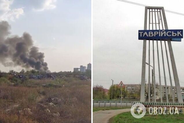 В оккупированном Таврийске 'бавовна', на месте пожара слышна детонация. Фото и видео