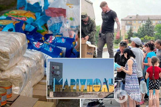 Доведенные до отчаяния жители Мариуполя устроили бунт при раздаче гуманитарной помощи. Фото и видео