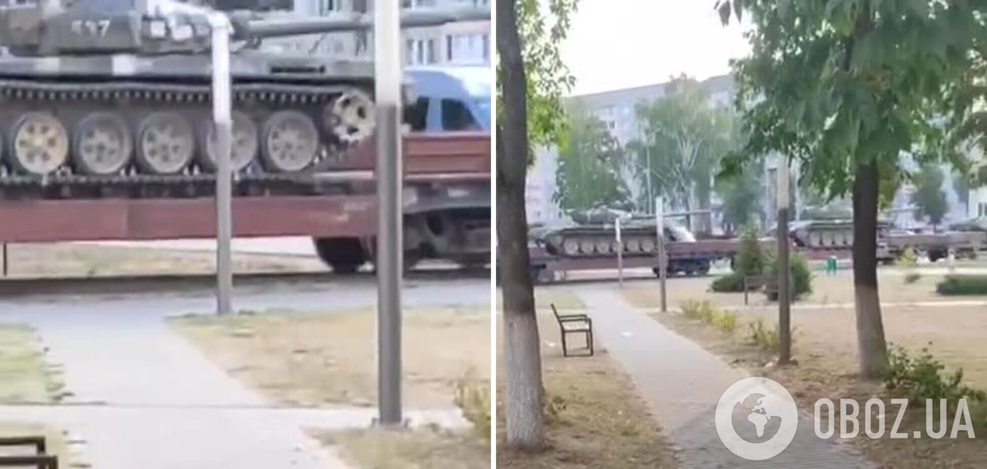 Росія відправляє підбиту військову техніку на ремонт у Білорусь: у Борисові зафіксували десятки несправних танків. Відео