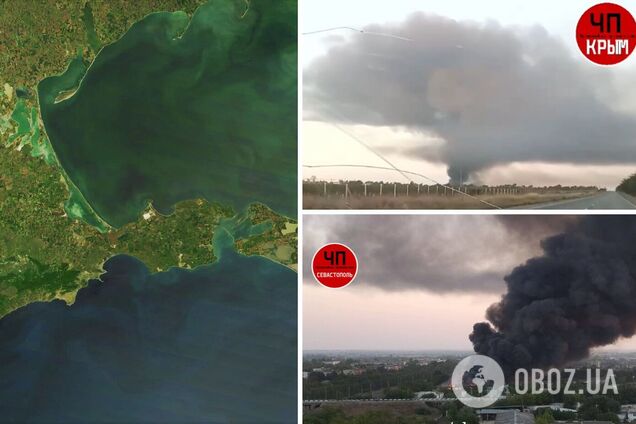В оккупированном Крыму вспыхнул мощный пожар, поднялся столб черного дыма. Фото и видео