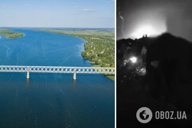 На Херсонщині пролунали вибухи: місцеві жителі повідомили про прильоти у районі мосту. Відео